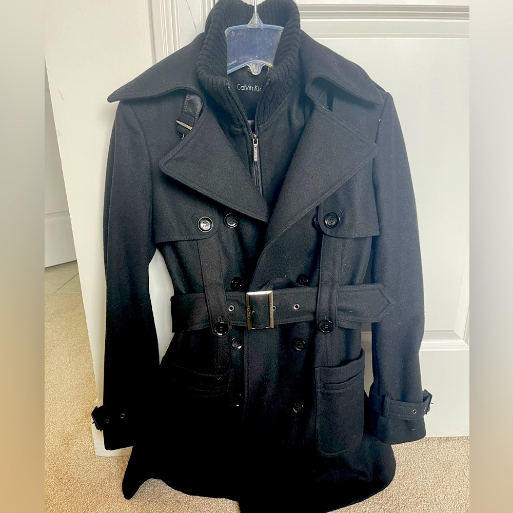 Calvin Klein black peacoat